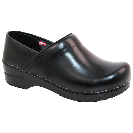 Sanita Women's Closed Back Clog, Cabrio leather Upper, Polyurethane Outsole, Black, Size 10.5-11 M 457806W-002-42